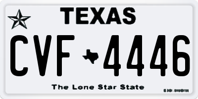 TX license plate CVF4446