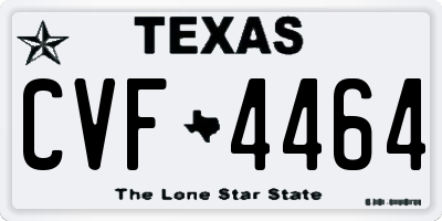 TX license plate CVF4464