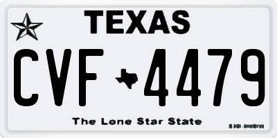 TX license plate CVF4479