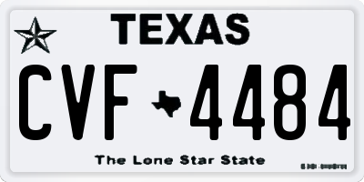 TX license plate CVF4484
