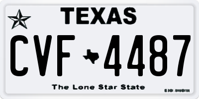 TX license plate CVF4487