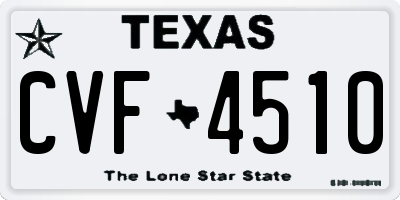 TX license plate CVF4510