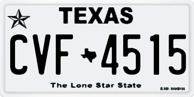 TX license plate CVF4515