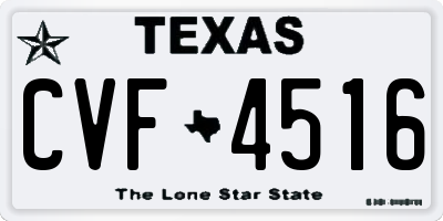 TX license plate CVF4516