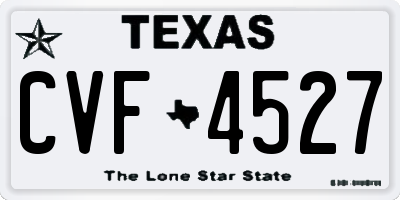 TX license plate CVF4527