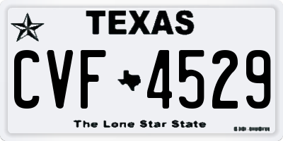 TX license plate CVF4529