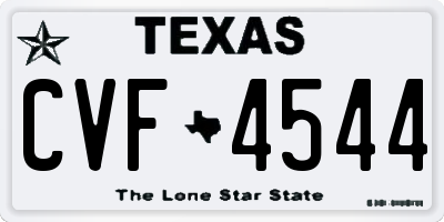 TX license plate CVF4544