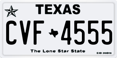 TX license plate CVF4555
