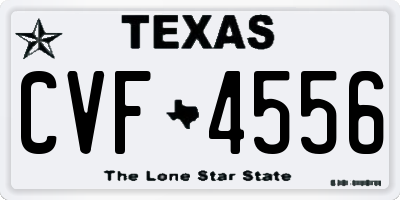 TX license plate CVF4556