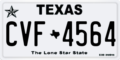 TX license plate CVF4564