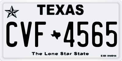 TX license plate CVF4565