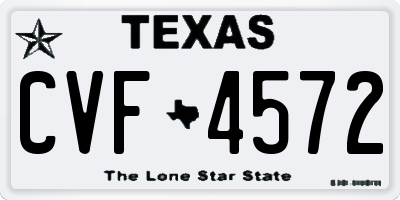 TX license plate CVF4572