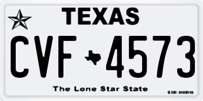 TX license plate CVF4573