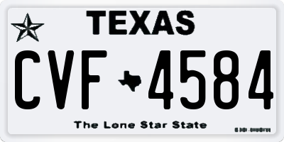 TX license plate CVF4584