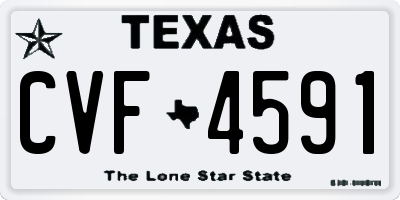 TX license plate CVF4591