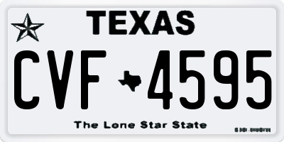 TX license plate CVF4595