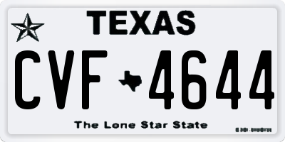 TX license plate CVF4644
