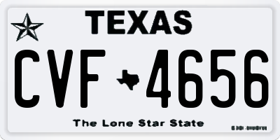 TX license plate CVF4656