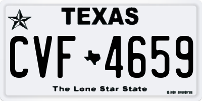 TX license plate CVF4659