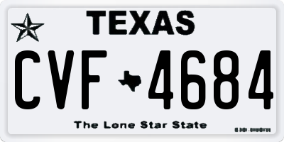 TX license plate CVF4684