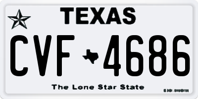 TX license plate CVF4686