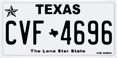 TX license plate CVF4696