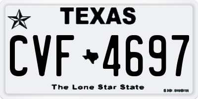 TX license plate CVF4697