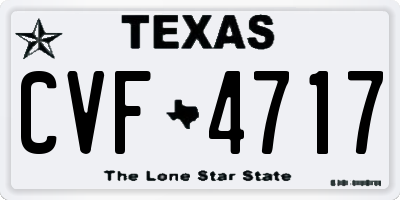 TX license plate CVF4717