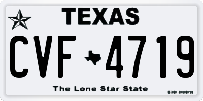 TX license plate CVF4719