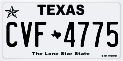 TX license plate CVF4775