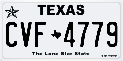 TX license plate CVF4779
