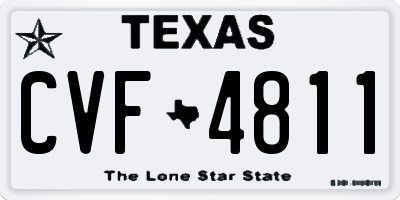 TX license plate CVF4811