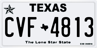 TX license plate CVF4813