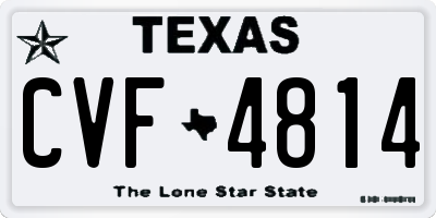 TX license plate CVF4814