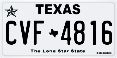 TX license plate CVF4816