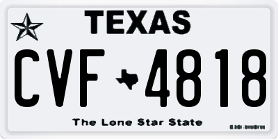 TX license plate CVF4818