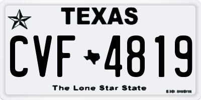 TX license plate CVF4819