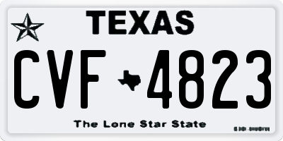 TX license plate CVF4823