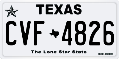 TX license plate CVF4826