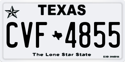 TX license plate CVF4855
