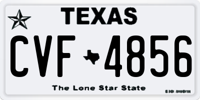 TX license plate CVF4856