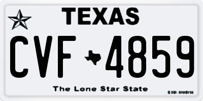 TX license plate CVF4859