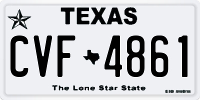 TX license plate CVF4861