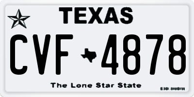 TX license plate CVF4878