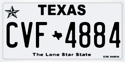 TX license plate CVF4884