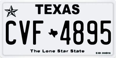 TX license plate CVF4895