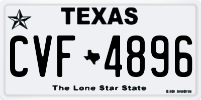 TX license plate CVF4896