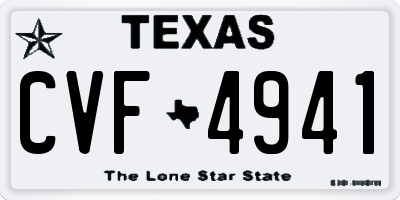 TX license plate CVF4941