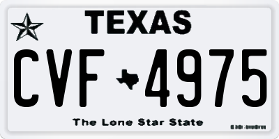 TX license plate CVF4975