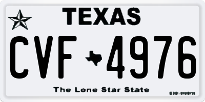 TX license plate CVF4976